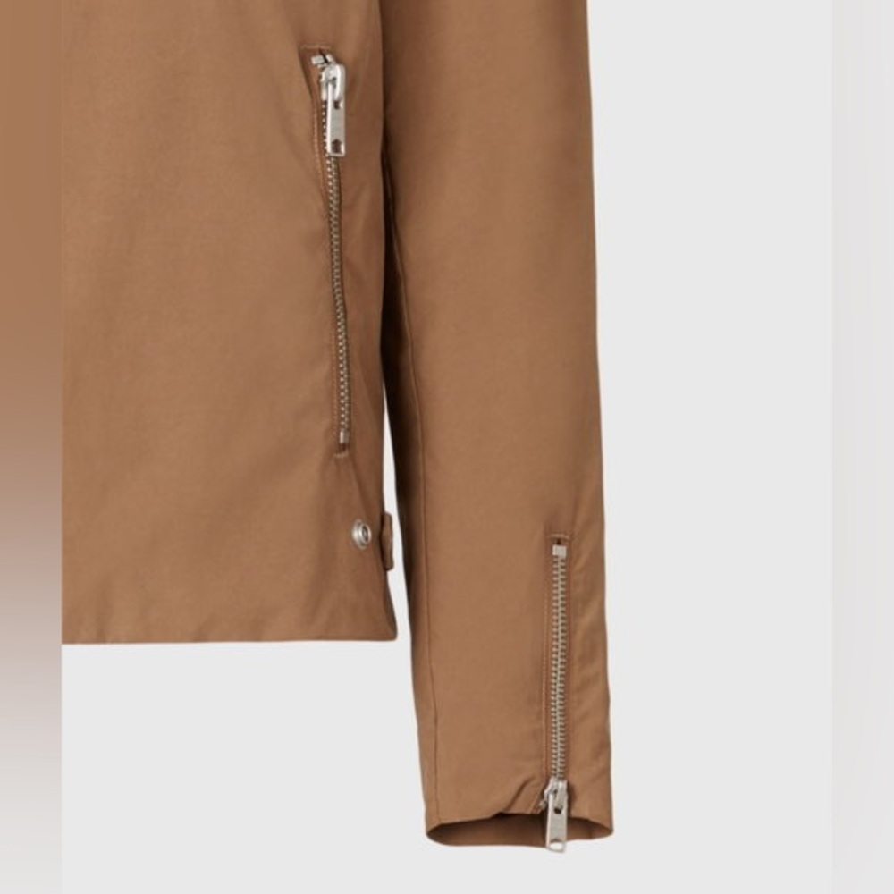 AllSaints Atik Cotton Blend Jacket in Sand Size Small. - Picture 13 of 14